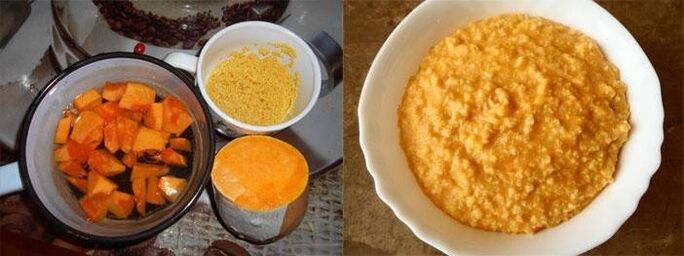 millet porridge with pumpkin for psoriasis